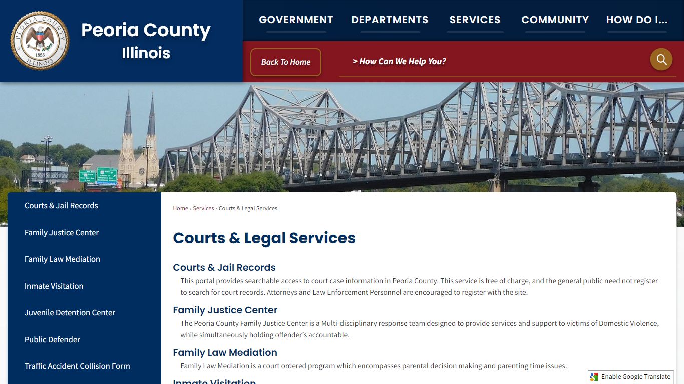 Courts & Legal Services | Peoria County, IL